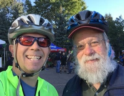 Steve Staruch and Michael Barone ready to bike