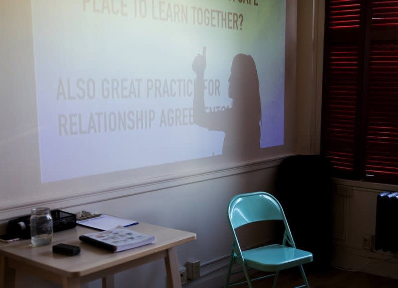 Kathy Park asks her students to weigh in on agreements.