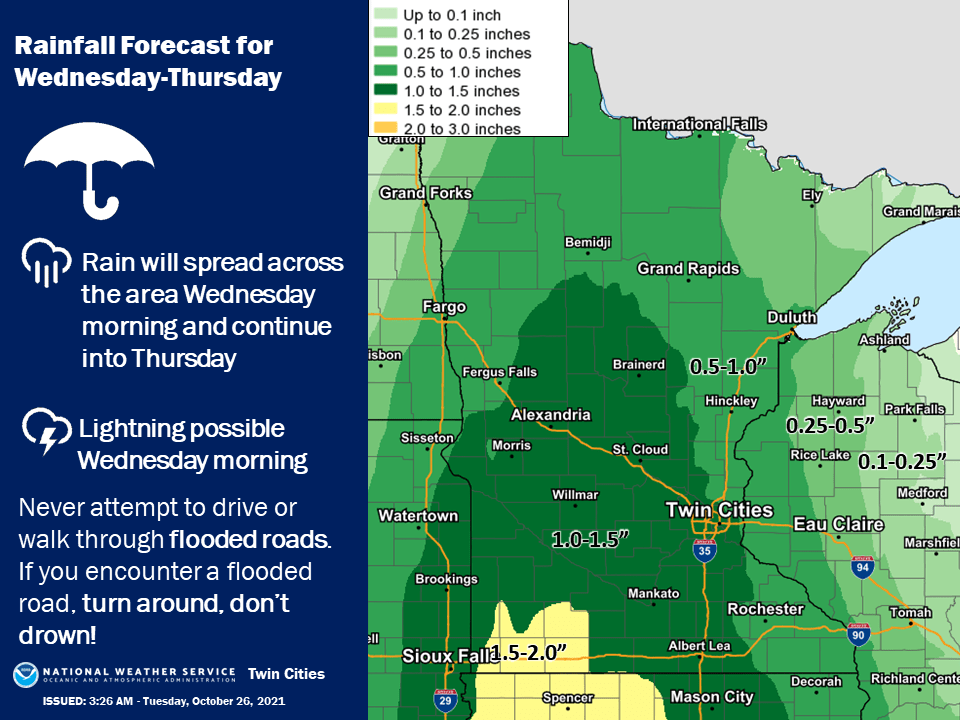 Wind advisory west, rainy Wednesday