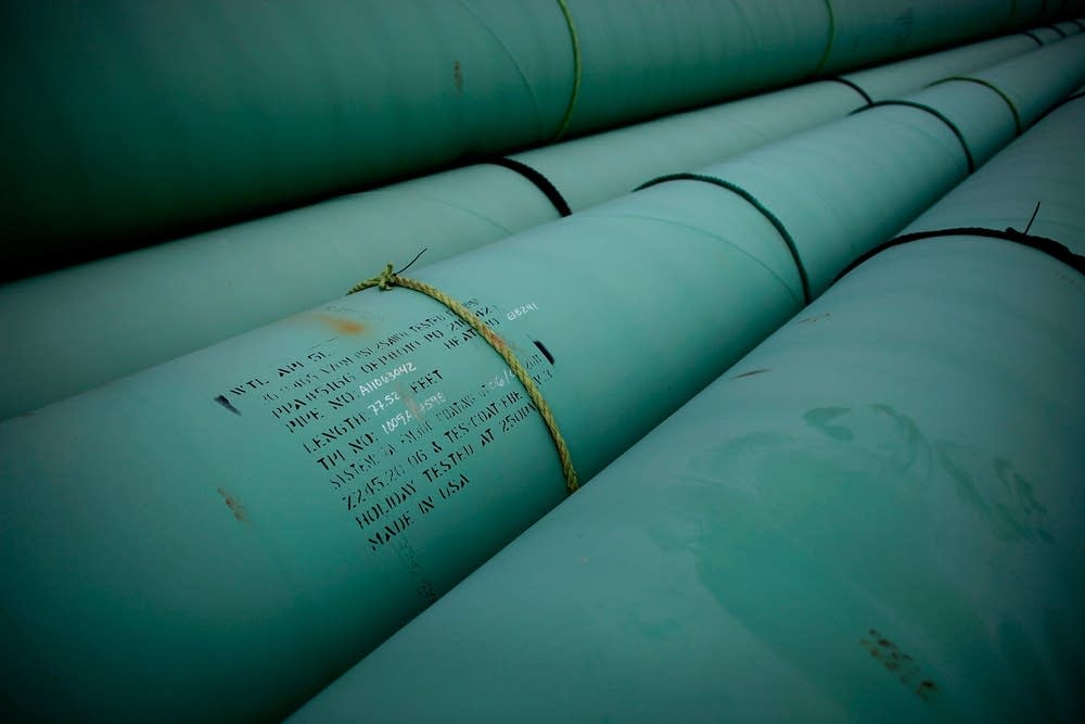 Stacked sections of the Keystone Pipeline