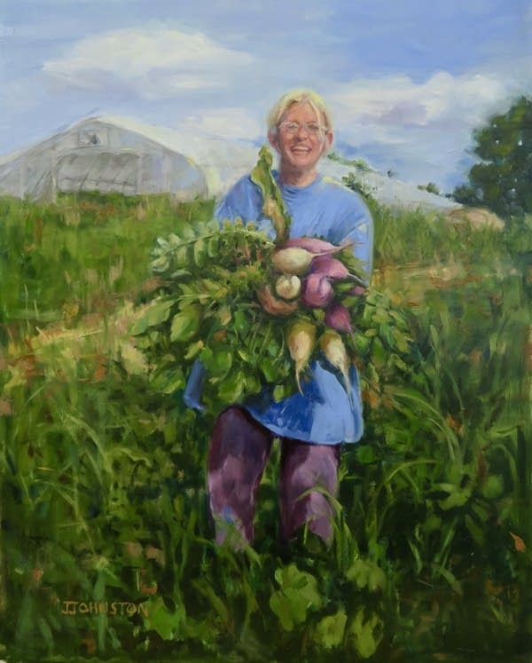 Painter Julie Johnston depicts the strength of female farmers.