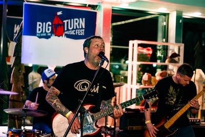 band performing on stage