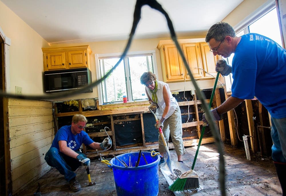 Volunteers at work