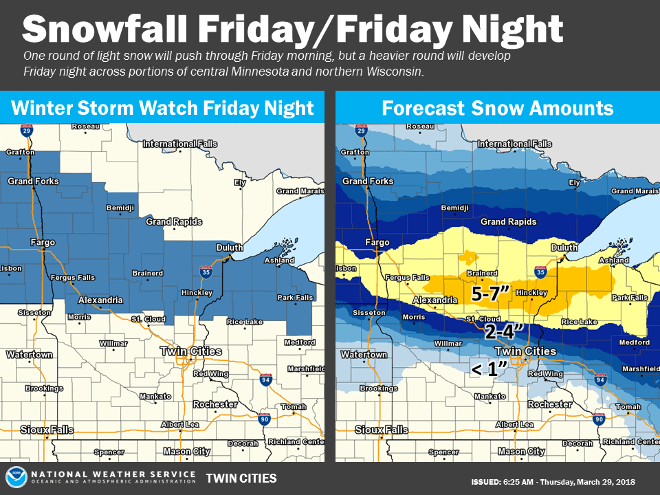 Snow north Friday night, another metro near miss?