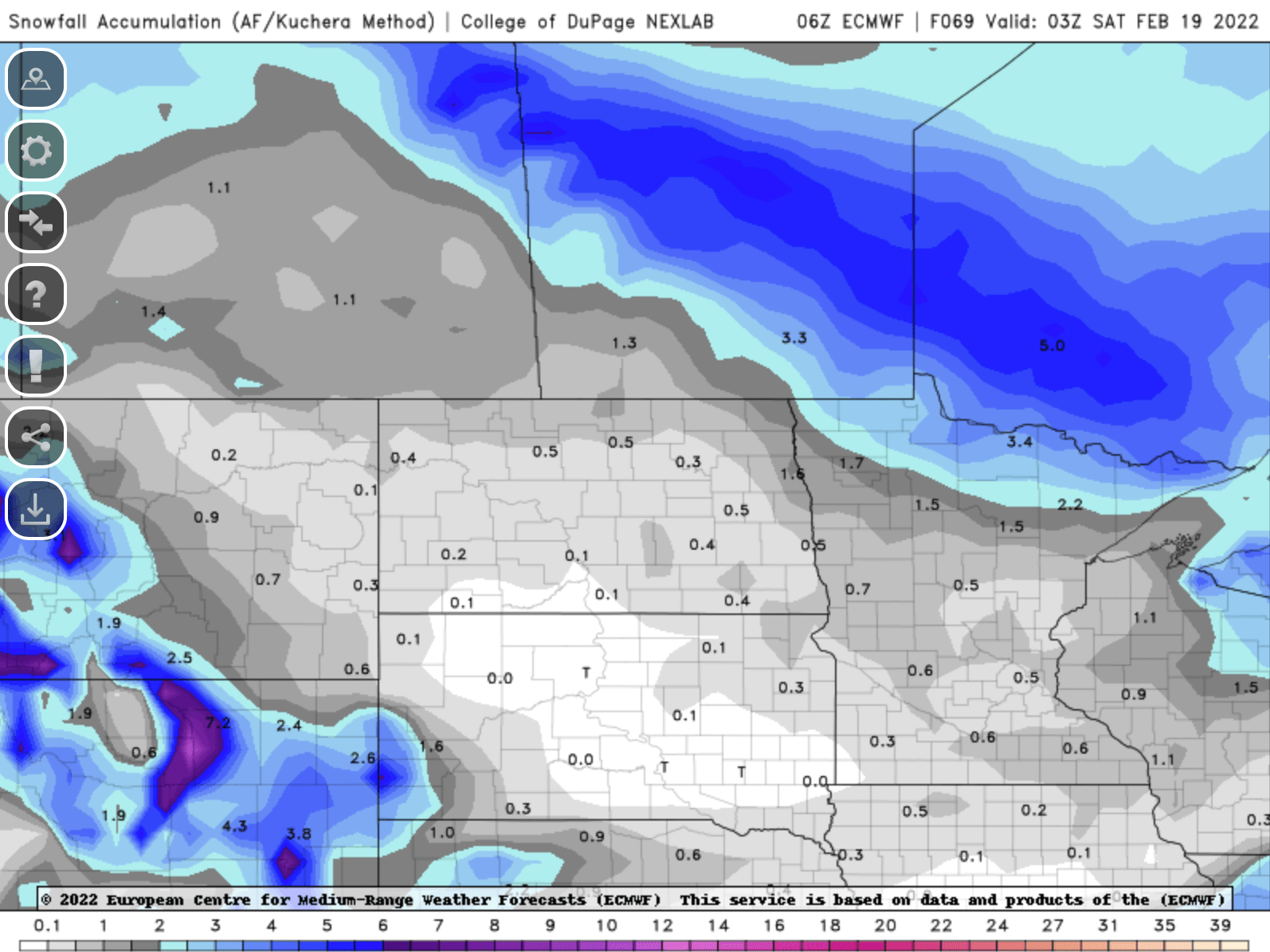 snowfall Friday