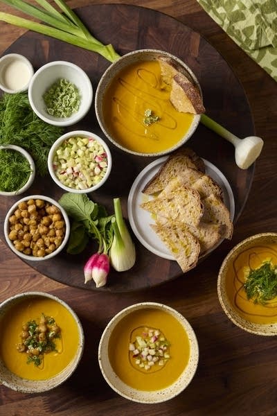 Silky Nantes Carrot Soup with Dill