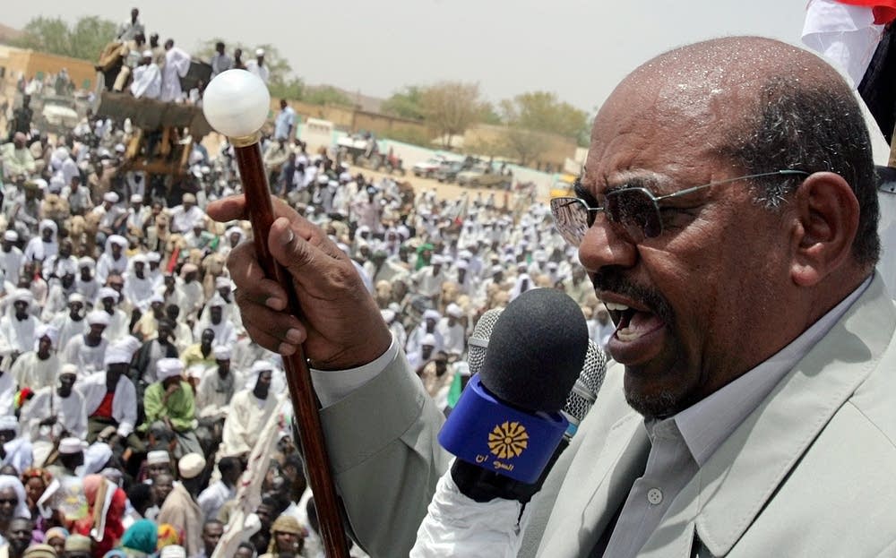 Sudanese President Omar al-Beshir address