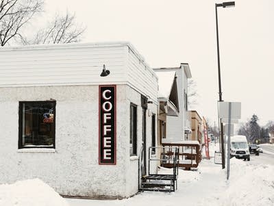 Exterior of Heights Coffee Bar in Columbia Heights, Minnesota.