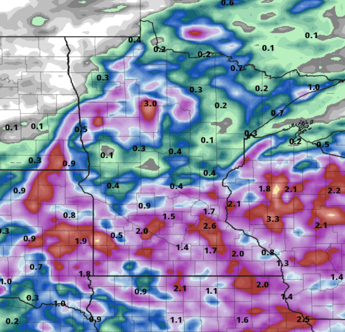 European model (ECMWF) precipitation output