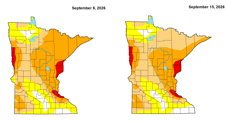 Drought comparison from 9-8-26 to 9-15-26