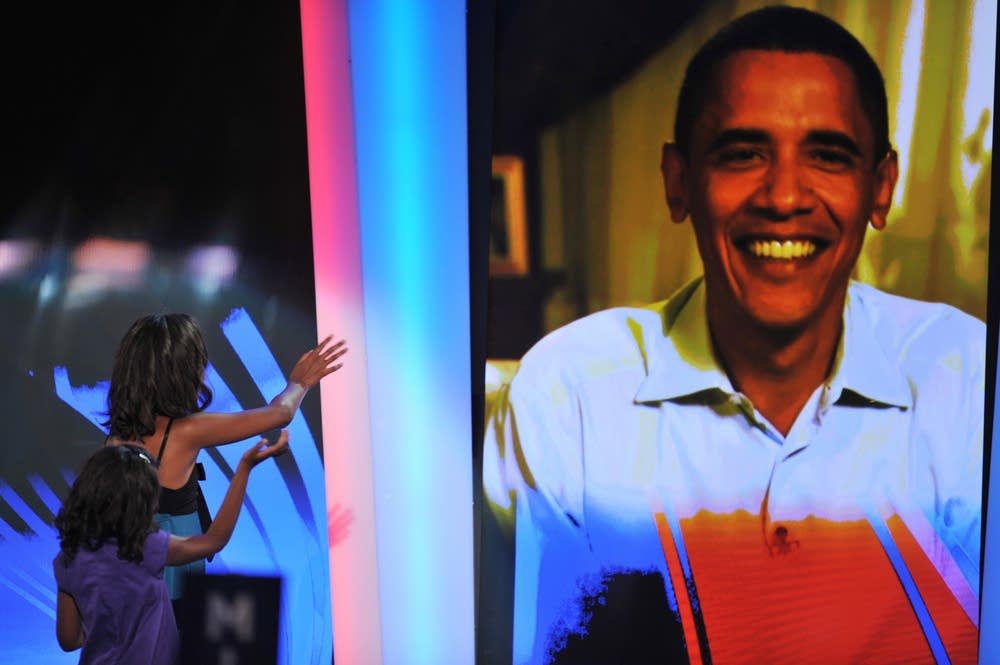 Obama speaks to the convention