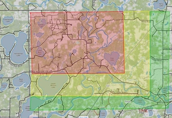 Crow Wing County May 16 evacuation map