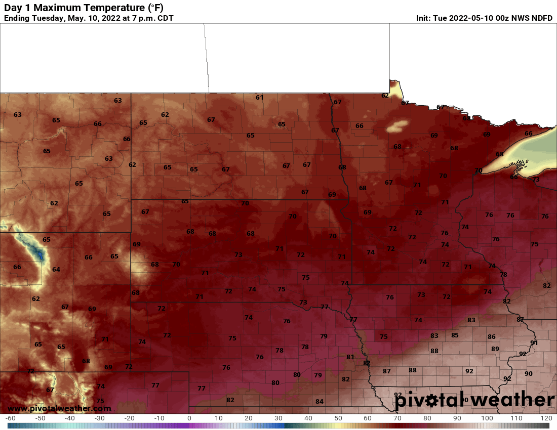 Quiet, calm Tuesday; more storms late Wednesday