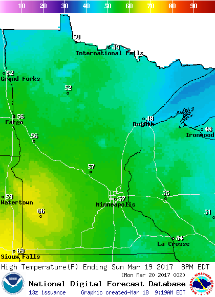 April warmth on Sunday