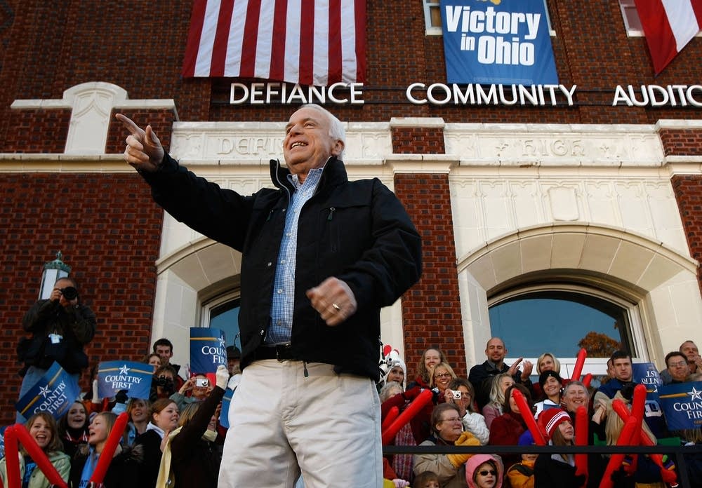 McCain at a rally in Defiance, Ohio