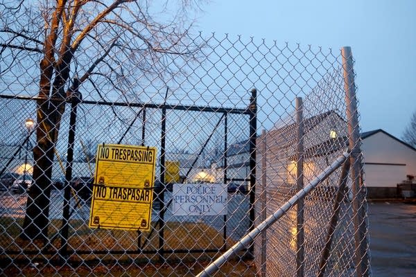 A fence outside north Mpls. police station