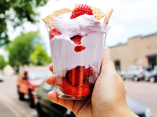 Strawberries & Blueberry Creme Parfait