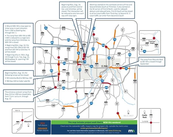 This weekend's traffic impacts.