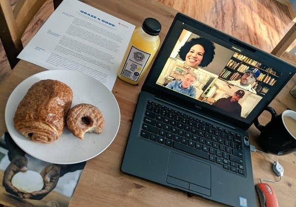 Breakfast and a zoom meeting