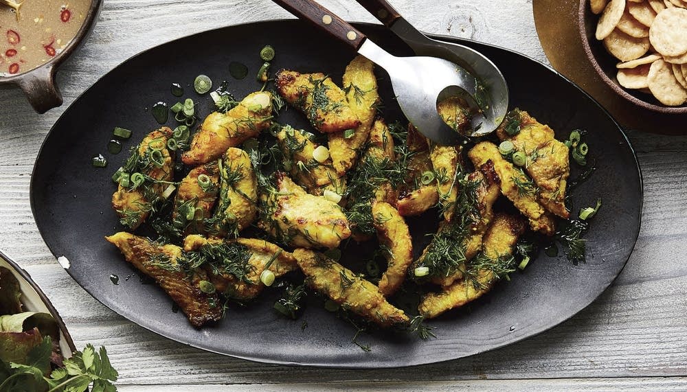Turmeric Fish, Seared Dill, and Green Onion Noodle Bowls The Splendid