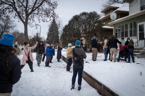 Community members record federal agents