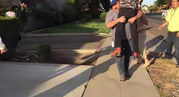 Searching for the ‘hero in the blue hat’