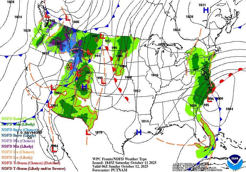 Blustery and cloudy conditions developing by Sunday