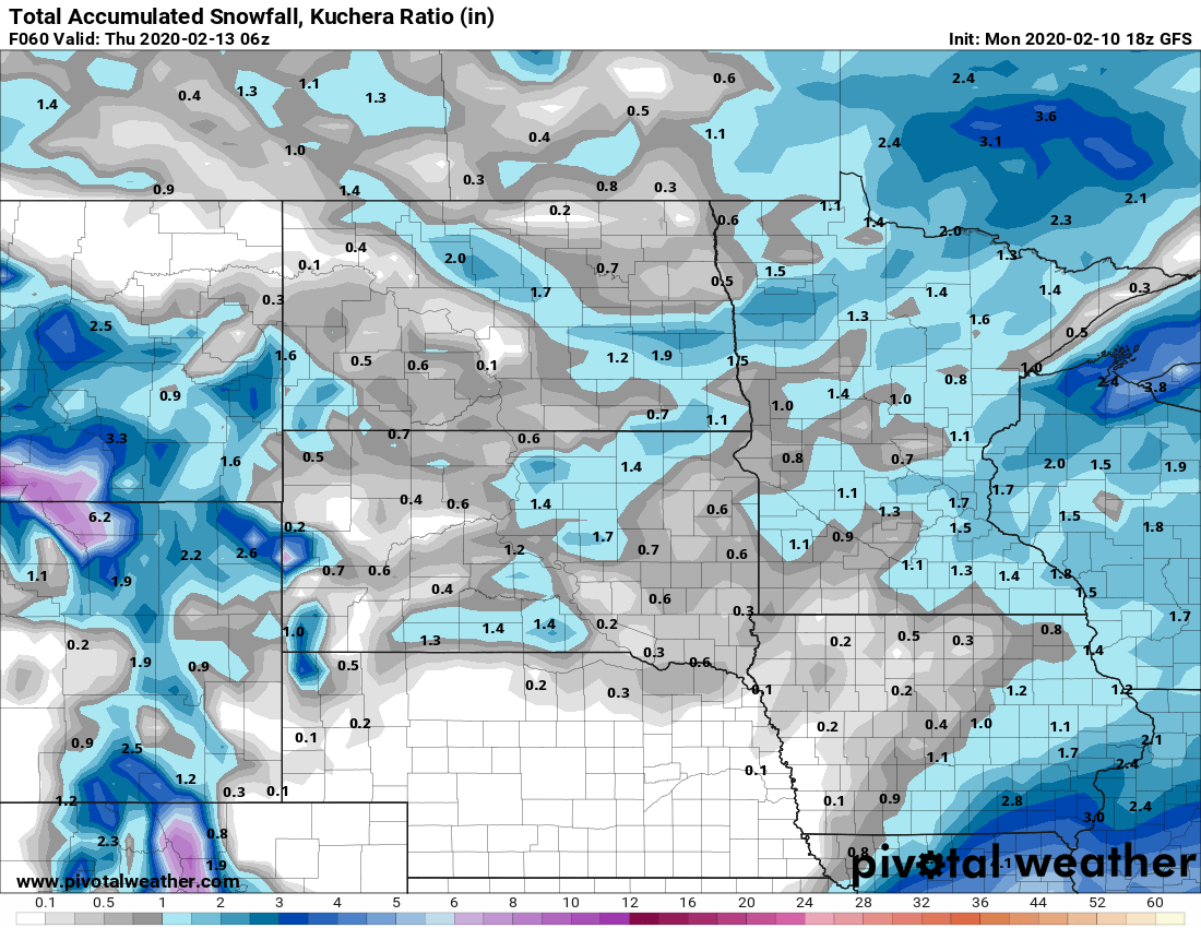 Snowfall projection 