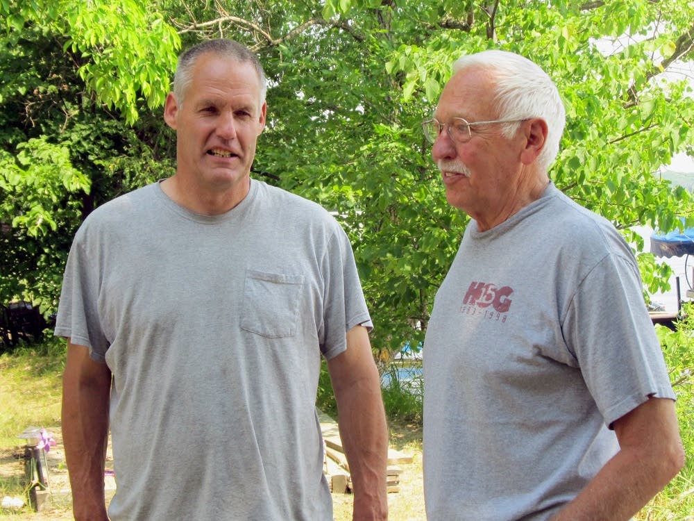 Marion Lake neighbors Rick Snelgrove and Earl Gord
