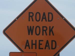 Road construction sign