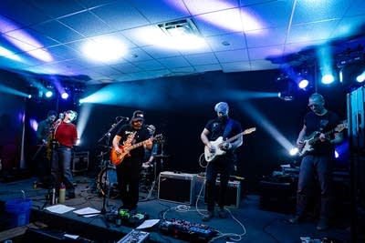 band performing on stage