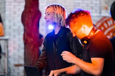 the band vaels performing on stage outdoors