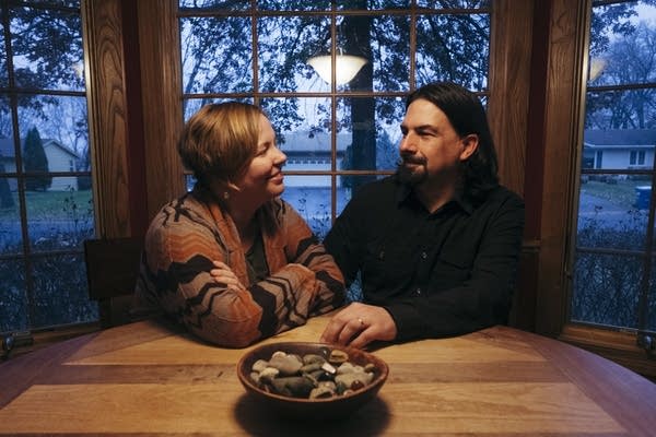 Melissa and Samuel Bergstrom sit for portrait. 