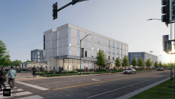 rendering of two projects in mankato