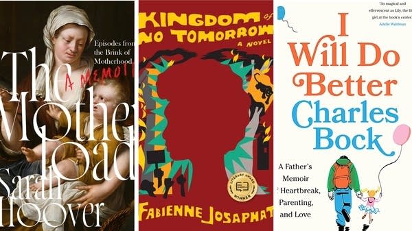 The cover of three different books.