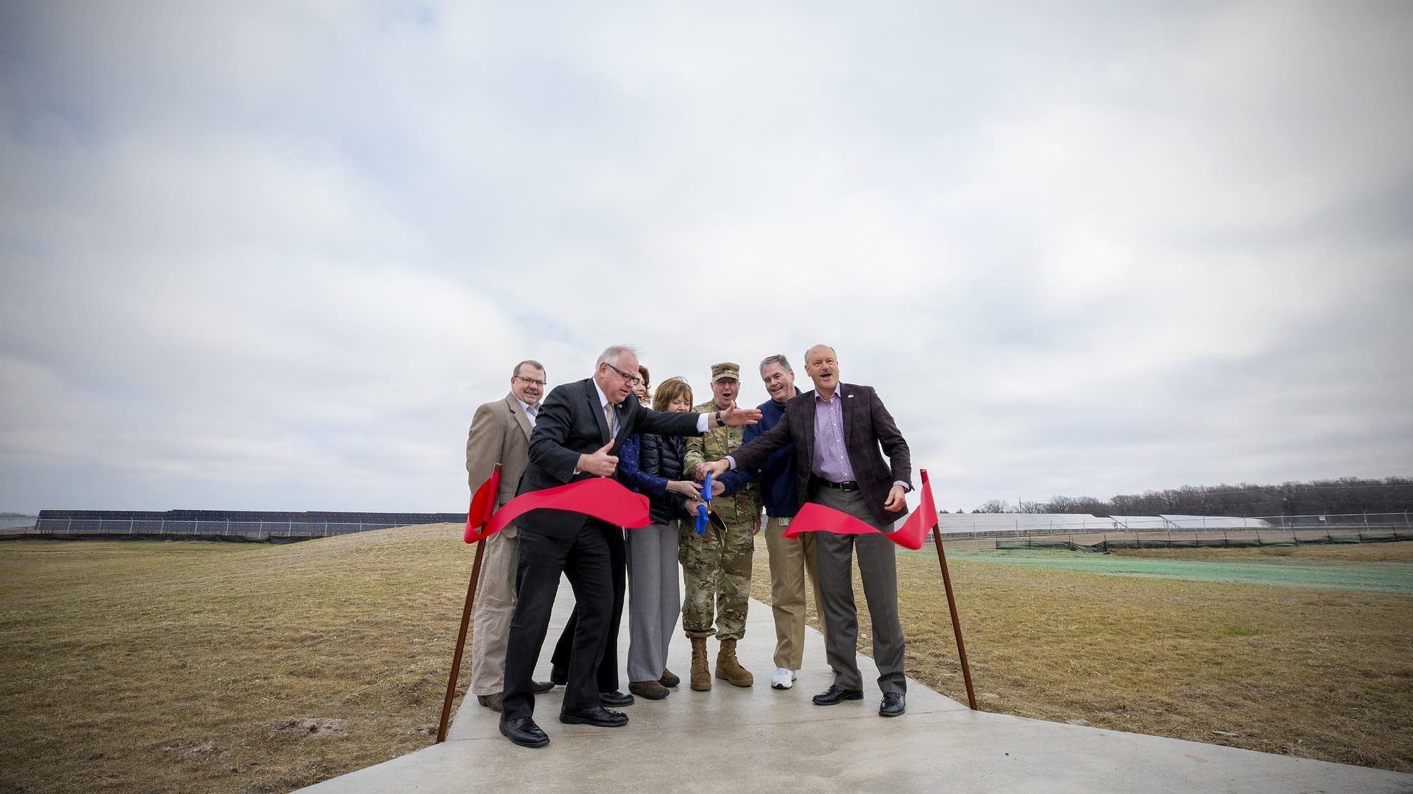 Ribbon-cutting at launch of Camp Ripley's solar