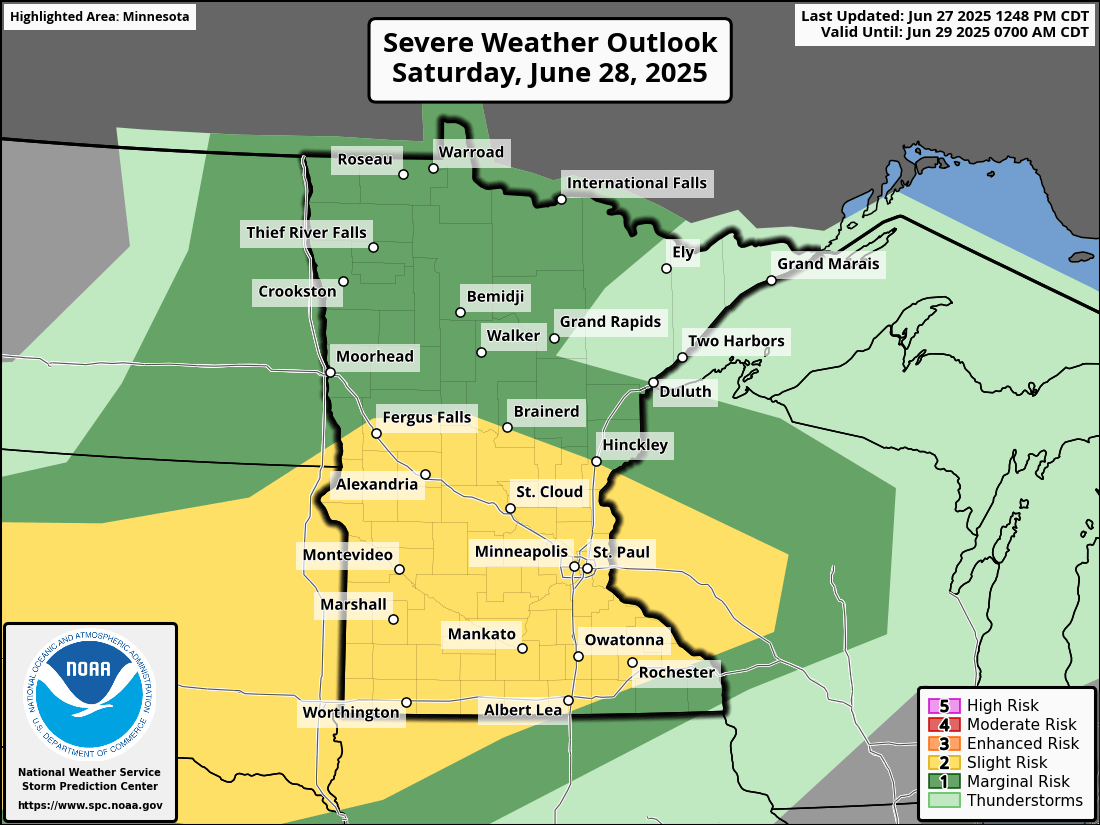 Severe outlook Saturday