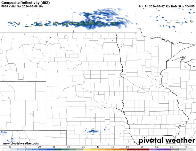 Forecast precipitation Saturday 1 p.m. to Sunday 1 p.m. 