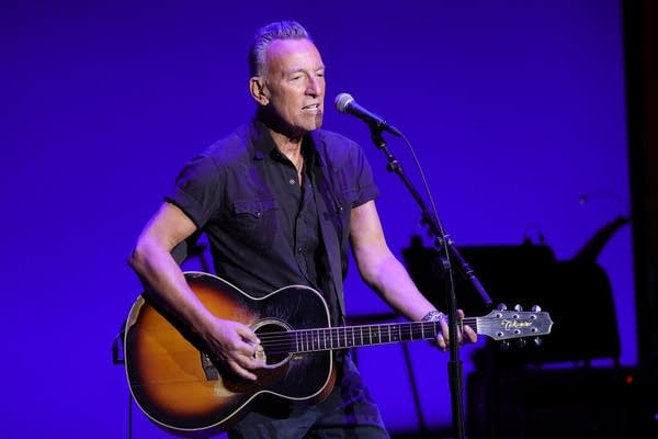 Bruce Springsteen performs onstage during the 15th Annual Stand Up For Heroes benefit at Alice Tully Hall presented by Bob Woodruff Foundation and NY Comedy Festival on November 08, 2021, in New York City.