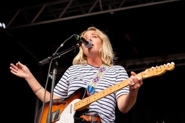 Lissie performing at North By North Loop Festival in Minneapolis on Sunday, Sept. 10, 2023. 