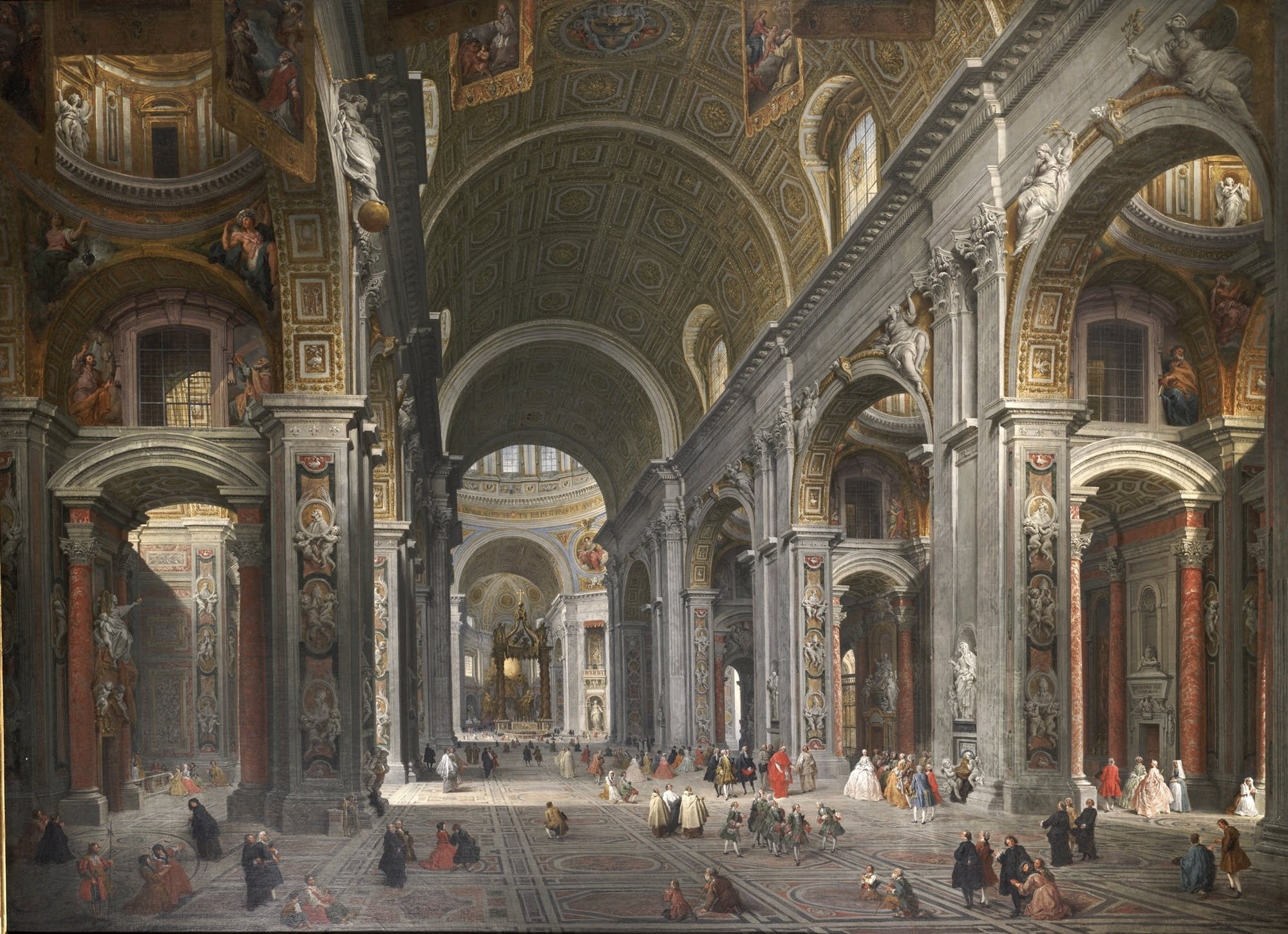 "Interior of St. Peter's with the Visit of the Duc de Choiseul"