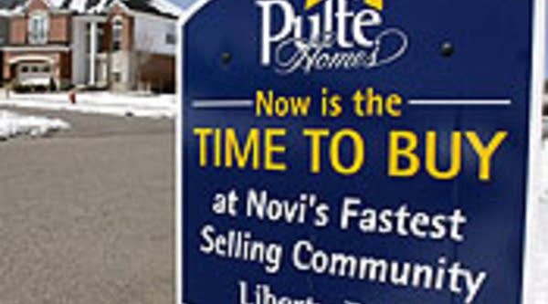 A new Pulte Homes Inc. subdivision in Novi, Mich.