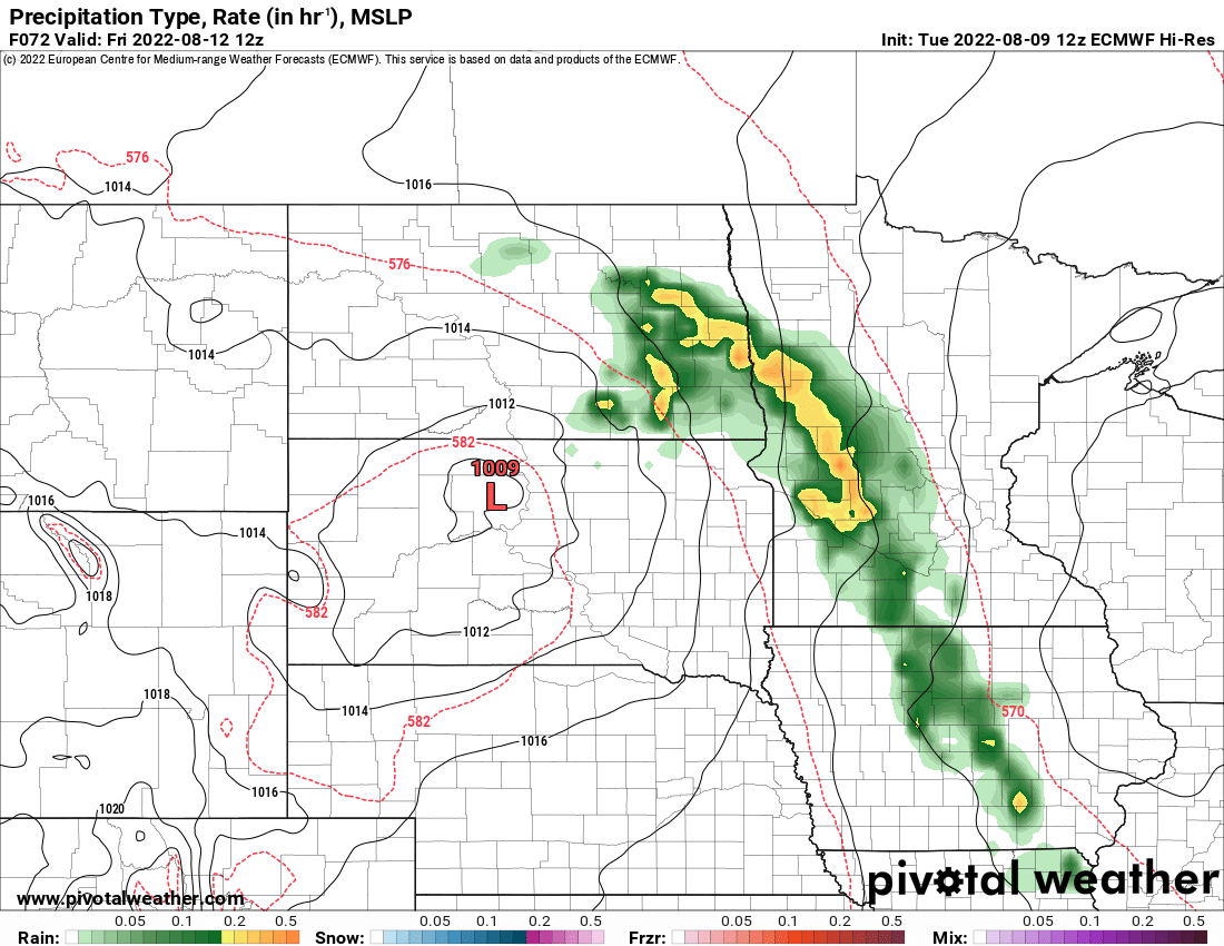 European model (ECMWF) for 7 am Friday