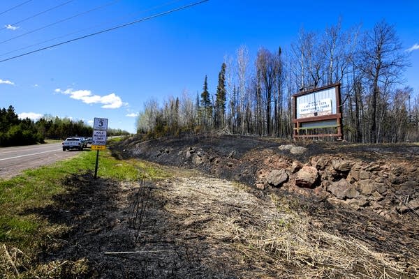 Wildfire near Two Harbors