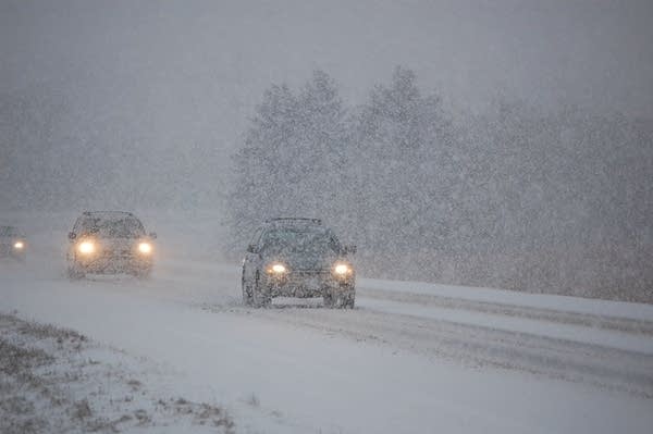 Cars in snow