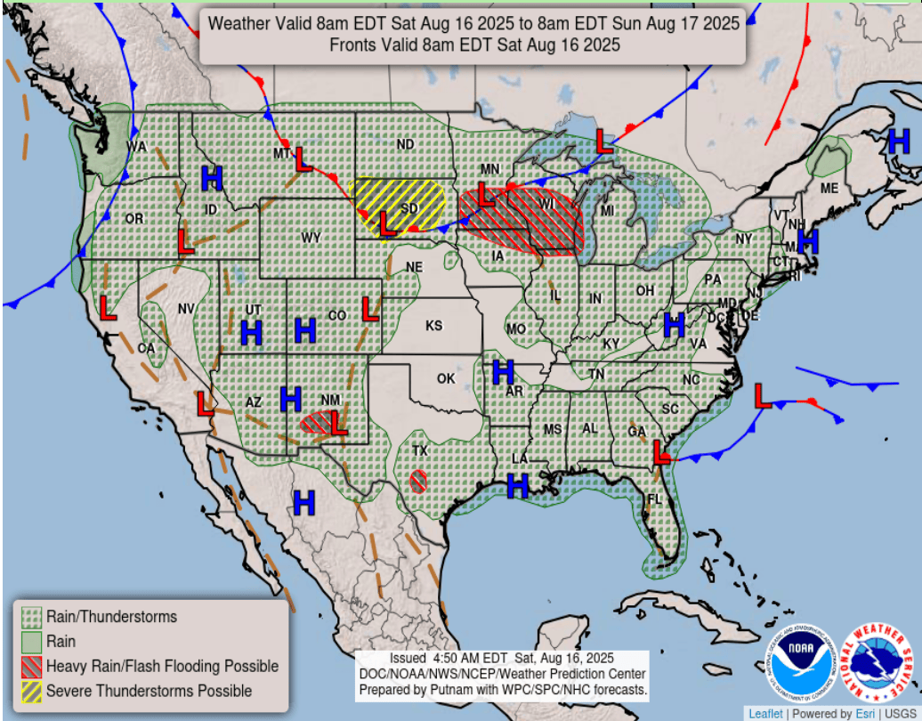Surface analysis for Saturday