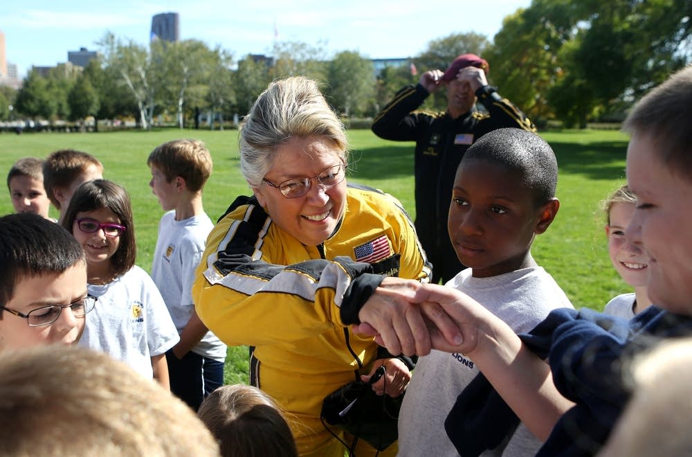 Greeting fourth graders