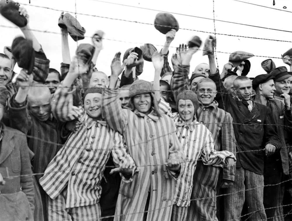 Prisoners cheer