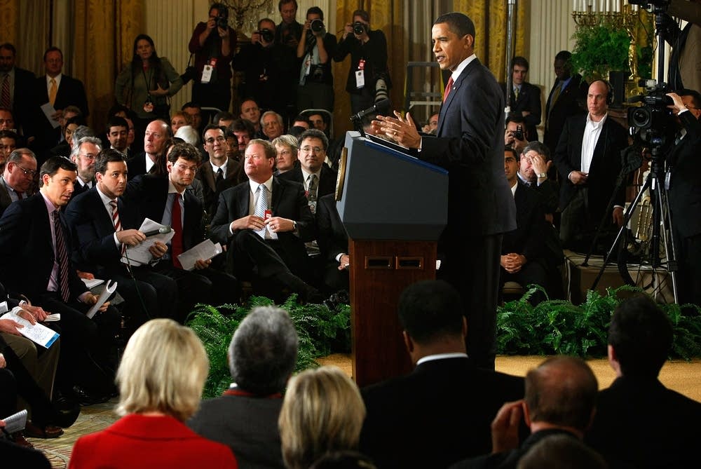 Obama holds a televised press conference