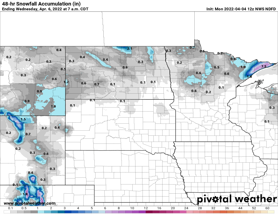 48 hour snow